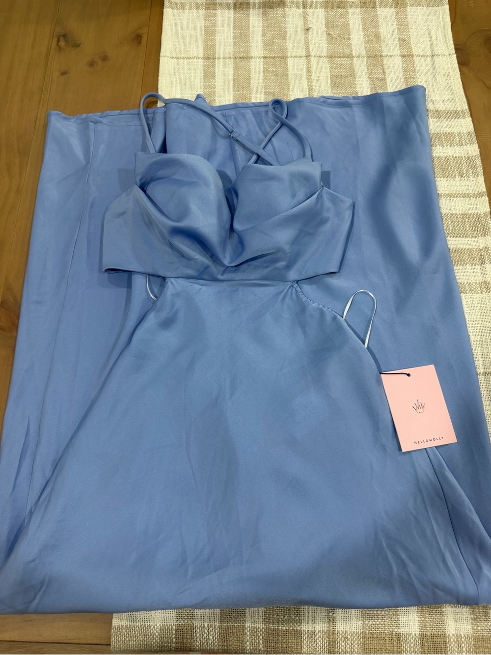 Hello Molly Periwinkle Satin Slip Dress